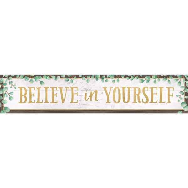 Teacher Created Resources Eucalyptus Believe in Yourself Banner, 8in x 39in TCR8698 - main